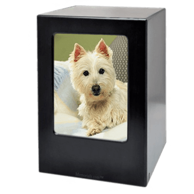 Classic Wood Photo Pet Urn